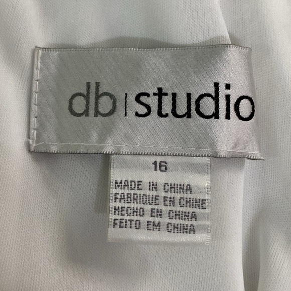 David’s Bridal DB Studio Romantic Wedding Dress Womens 16 Ivory Lace V-Neck Gown - Picture 8 of 8